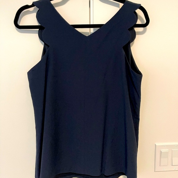 Armani Exchange blue cami. Detail on sleeves. Worn once. Size medium - Picture 3 of 3